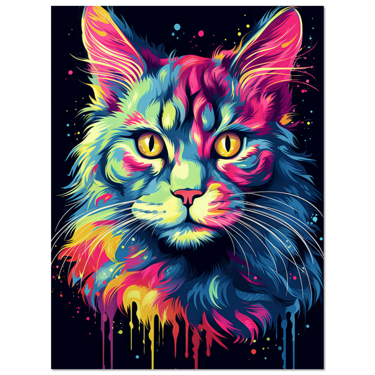 Katze Maine Coon Pop-Art (CAT52)
