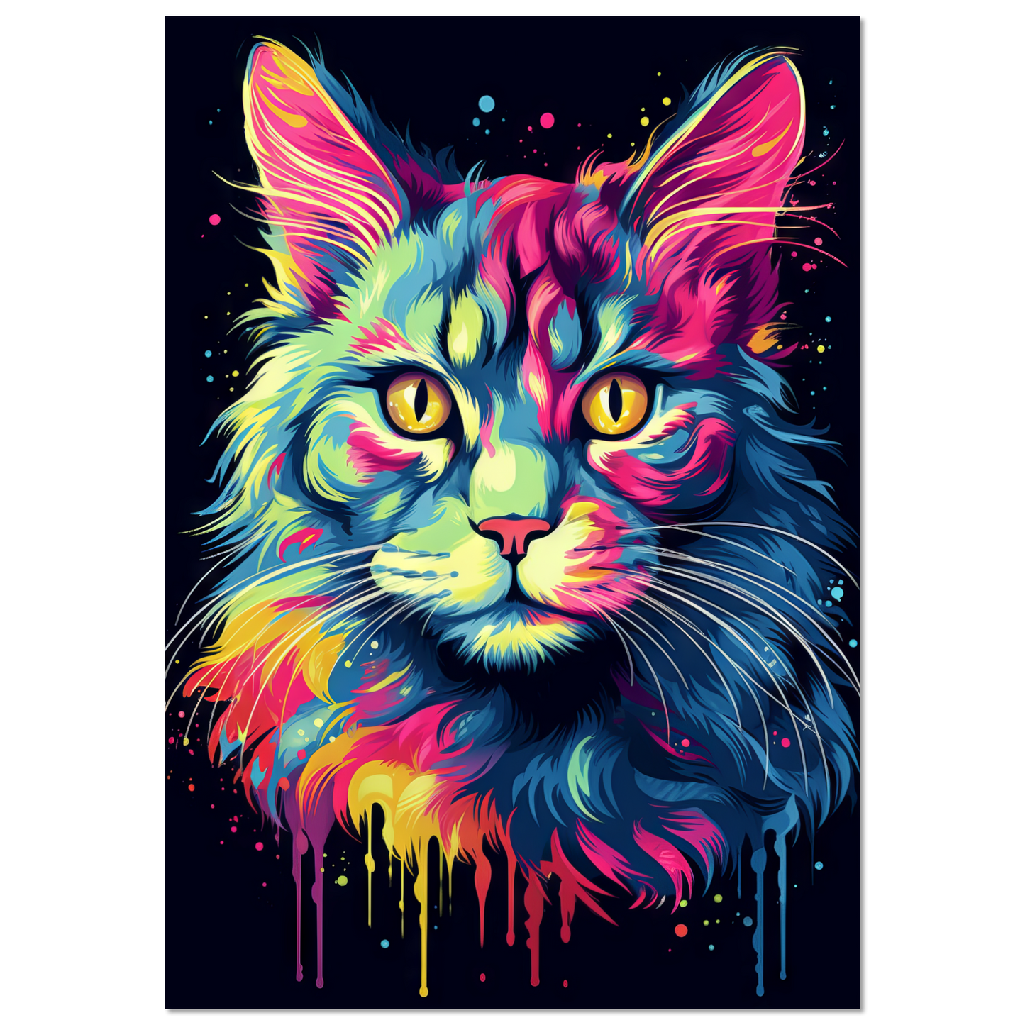 Katze Maine Coon Pop-Art (CAT52)