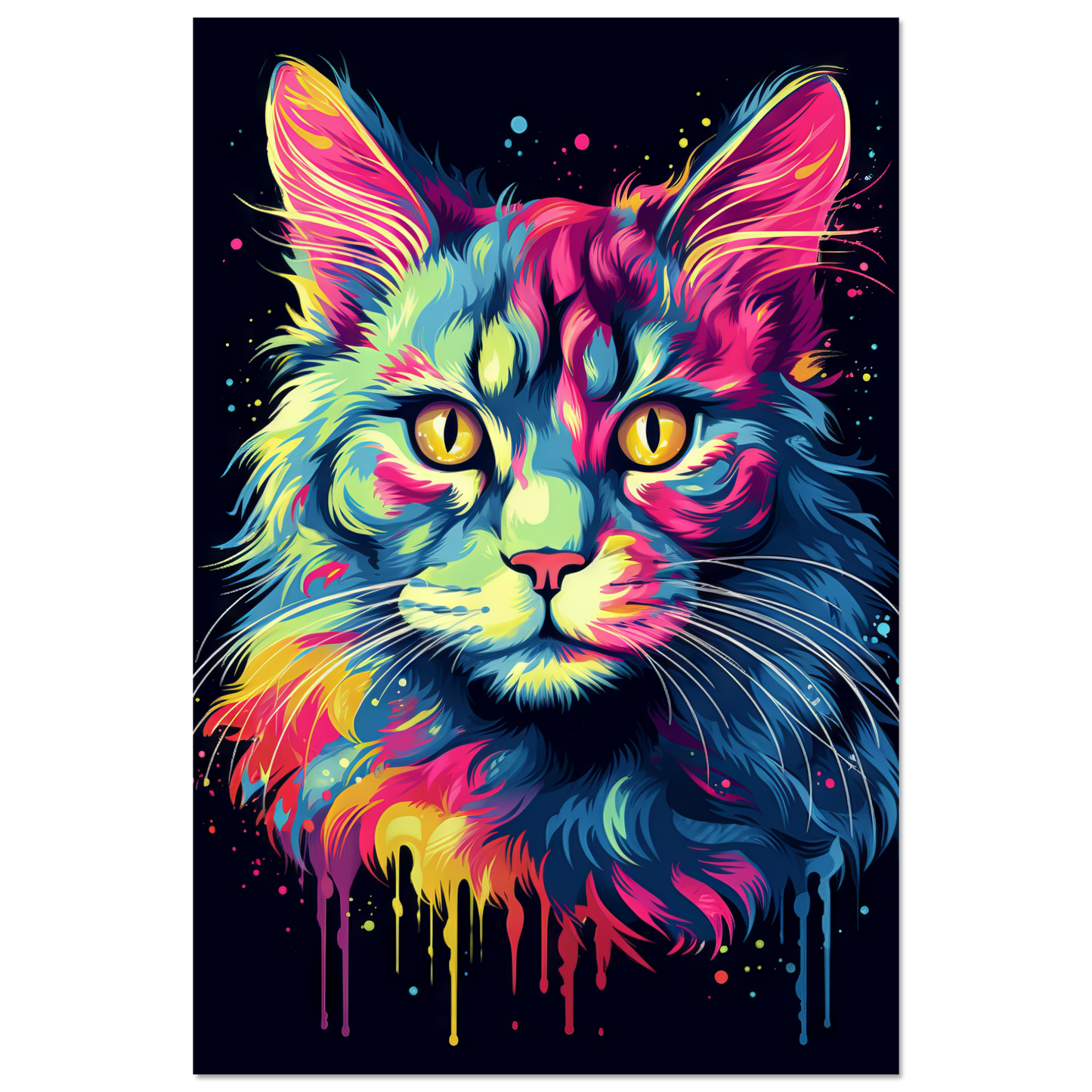 Katze Maine Coon Pop-Art (CAT52)