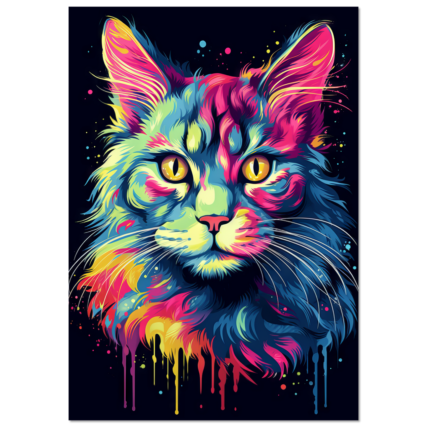 Katze Maine Coon Pop-Art (CAT52)