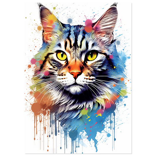 Cat Maine Coon Pop Art (CAT53)