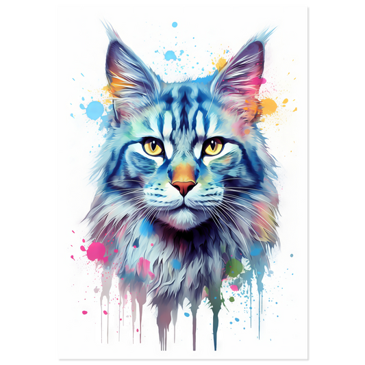 Cat Maine Coon Pop Art (CAT54)