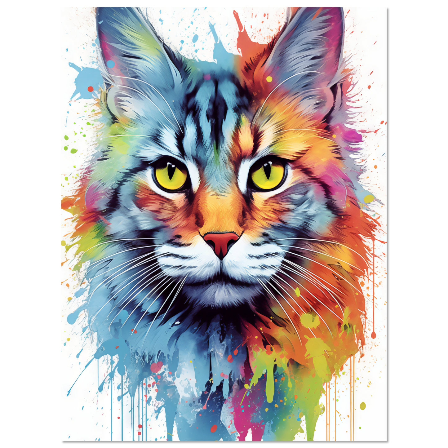 Cat Maine Coon Pop Art (CAT55)