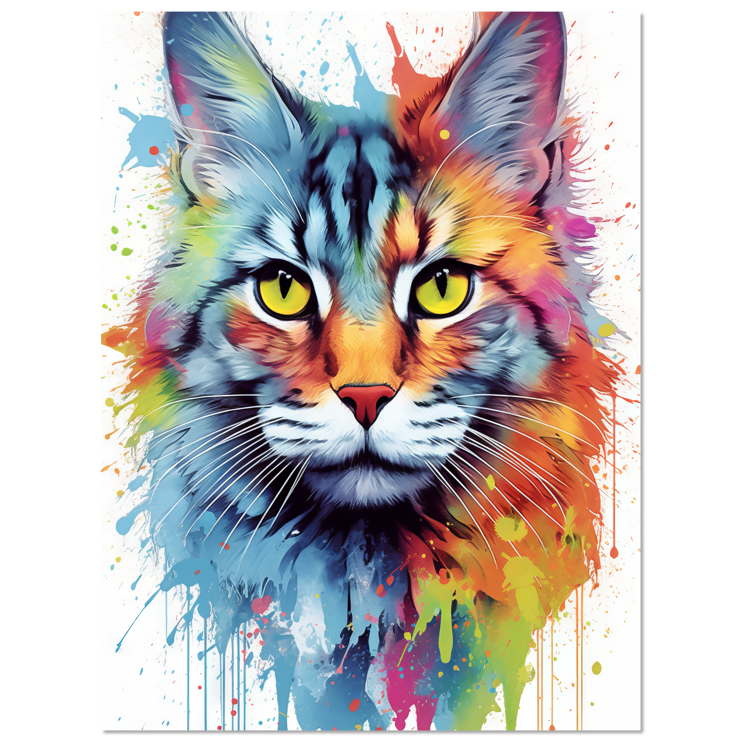 Cat Maine Coon Pop Art (CAT55)