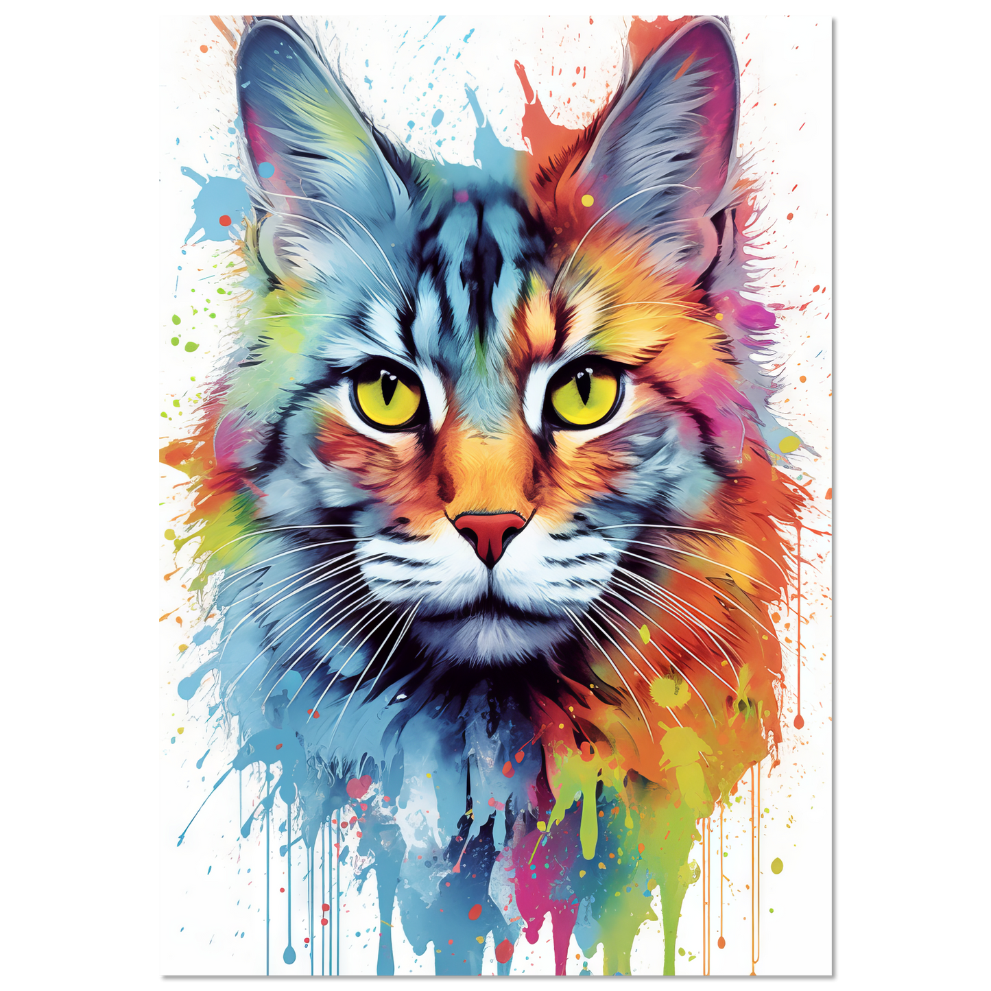 Cat Maine Coon Pop Art (CAT55)