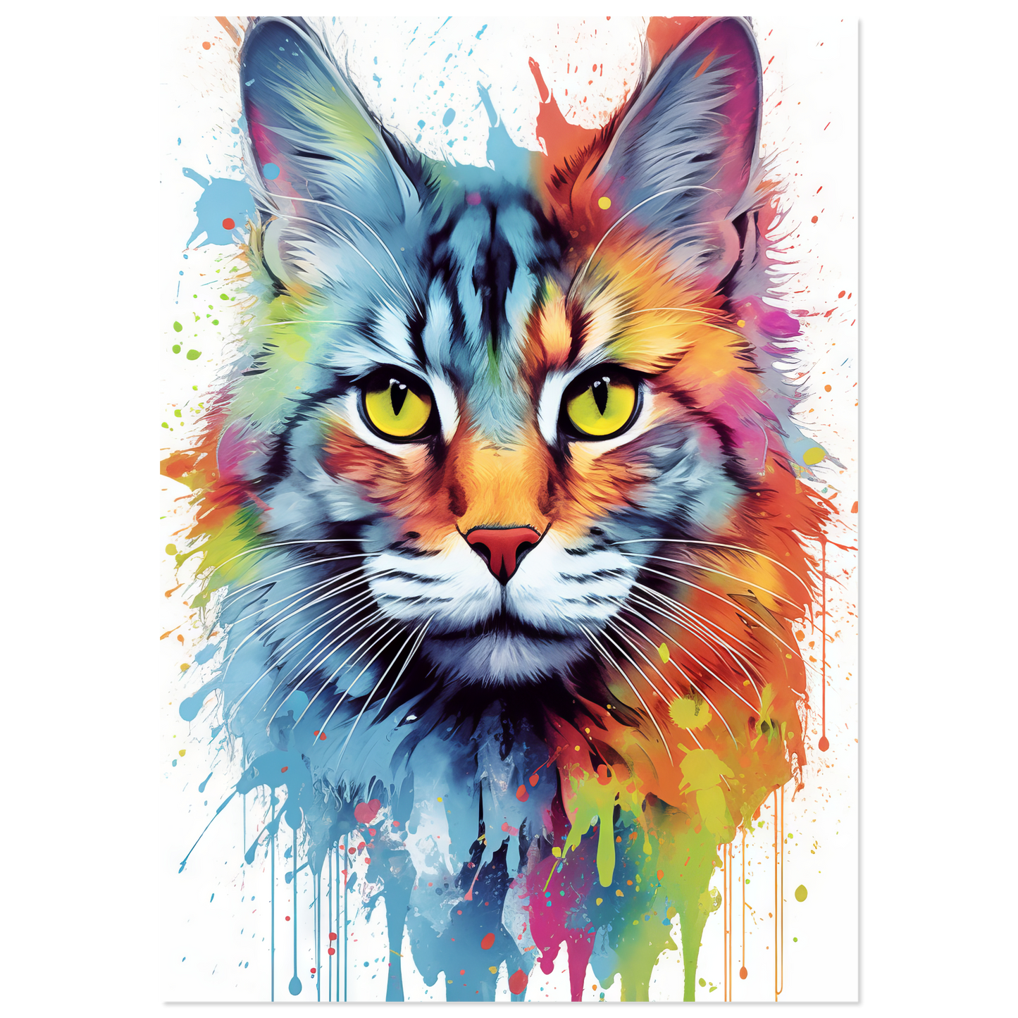 Cat Maine Coon Pop Art (CAT55)