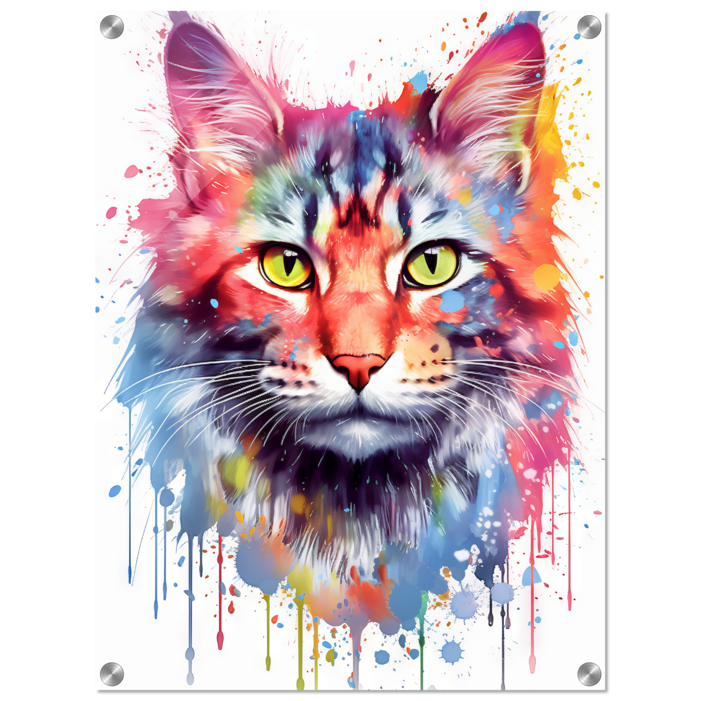 Cat Maine Coon Pop Art (CAT56)