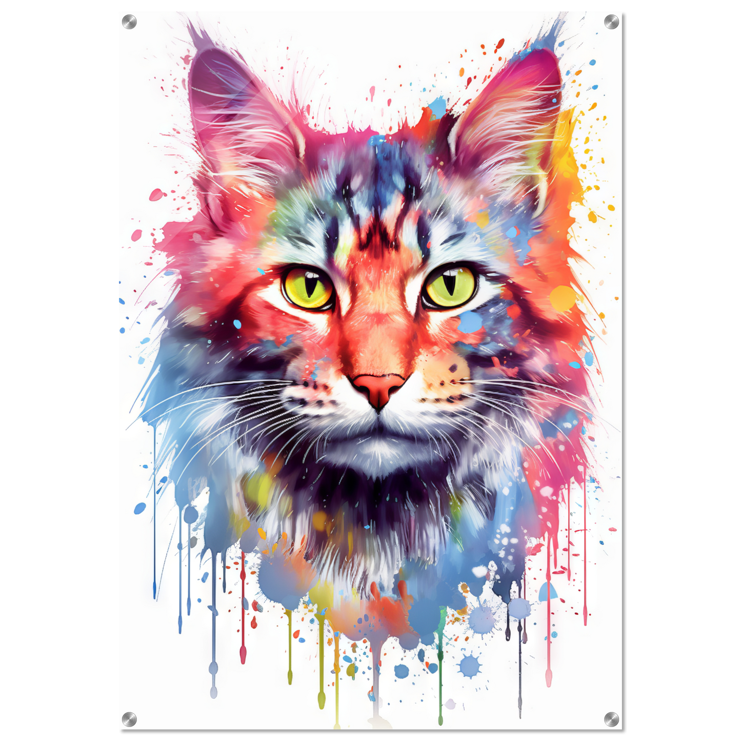 Cat Maine Coon Pop Art (CAT56)