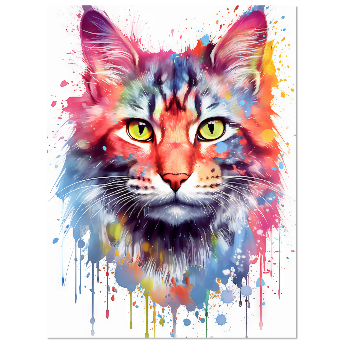 Cat Maine Coon Pop Art (CAT56)