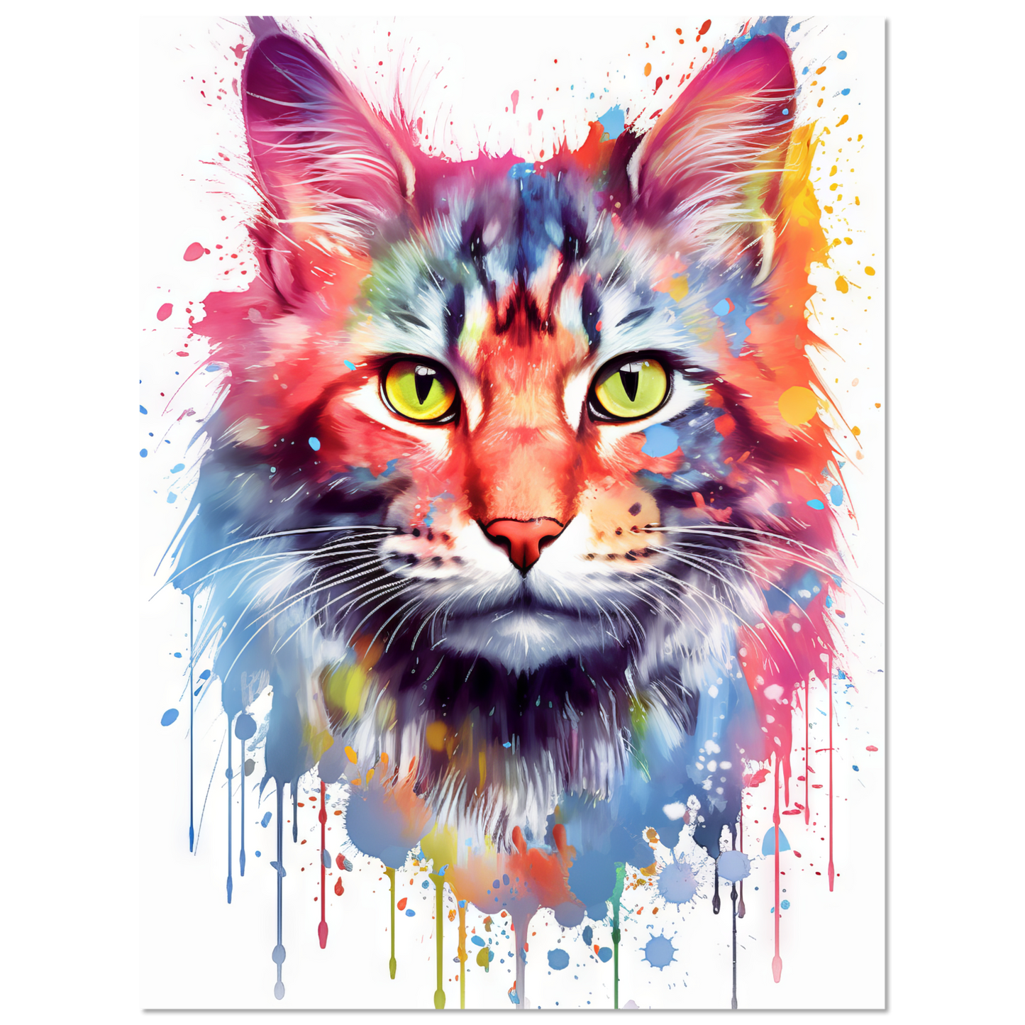 Cat Maine Coon Pop Art (CAT56)