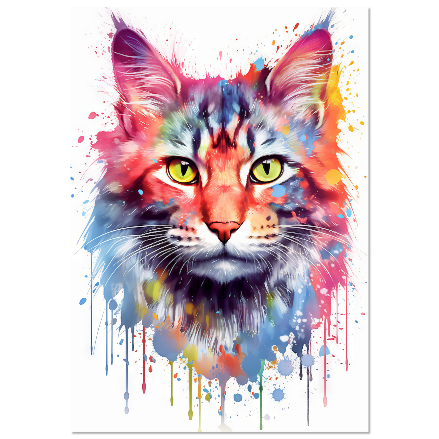 Cat Maine Coon Pop Art (CAT56)