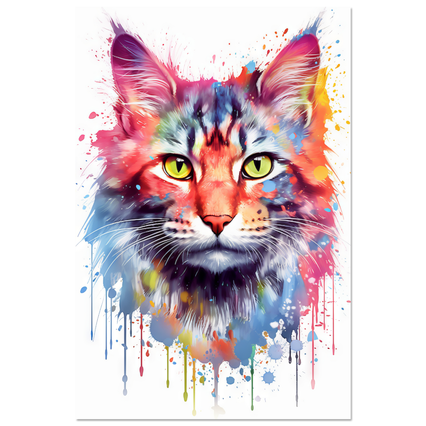Cat Maine Coon Pop Art (CAT56)