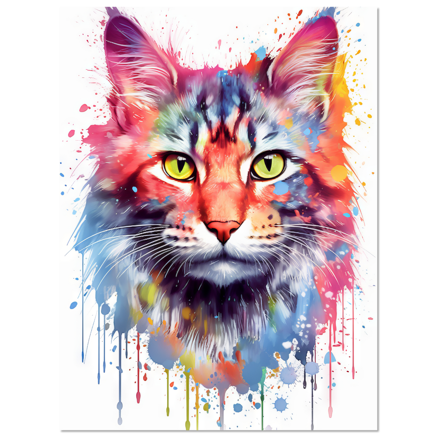 Cat Maine Coon Pop Art (CAT56)