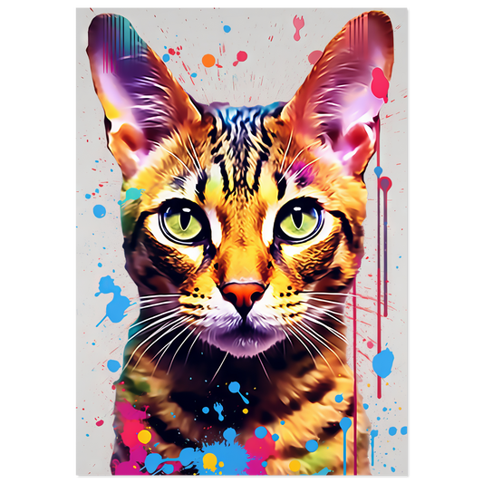 Cat Bengal Pop Art (CAT61)