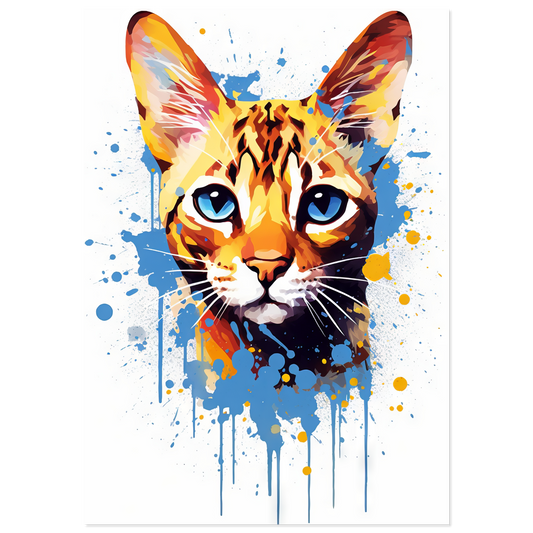 Cat Bengal Pop Art (CAT63)
