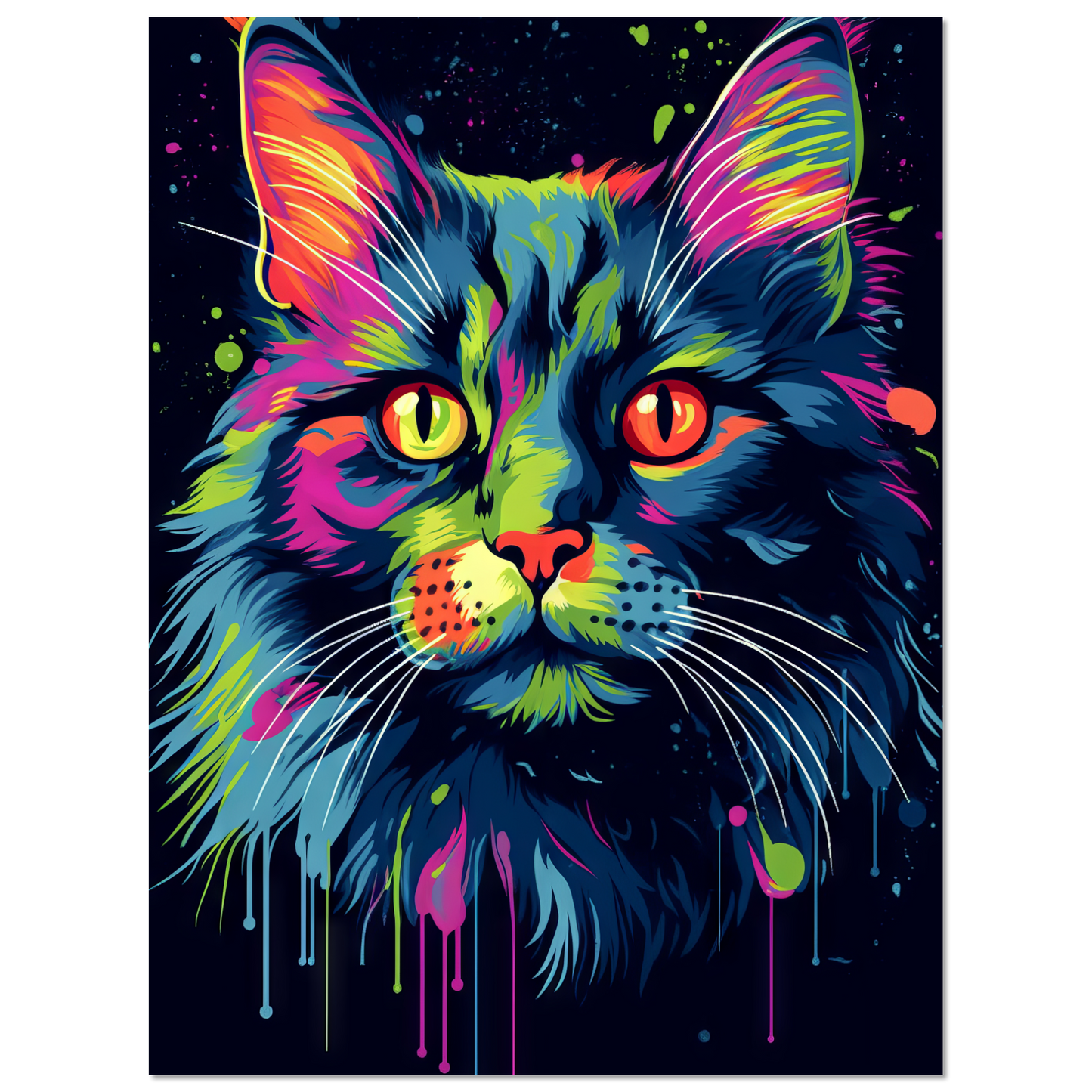 Cat North Norwegian Forest Cat Pop Art (CAT66)