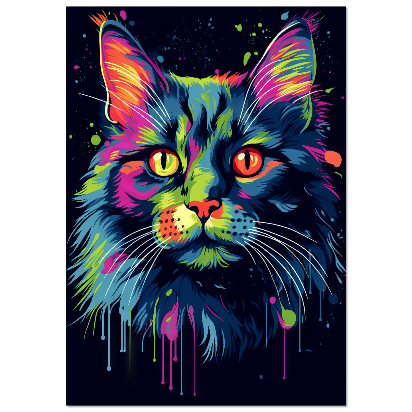 Cat North Norwegian Forest Cat Pop Art (CAT66)