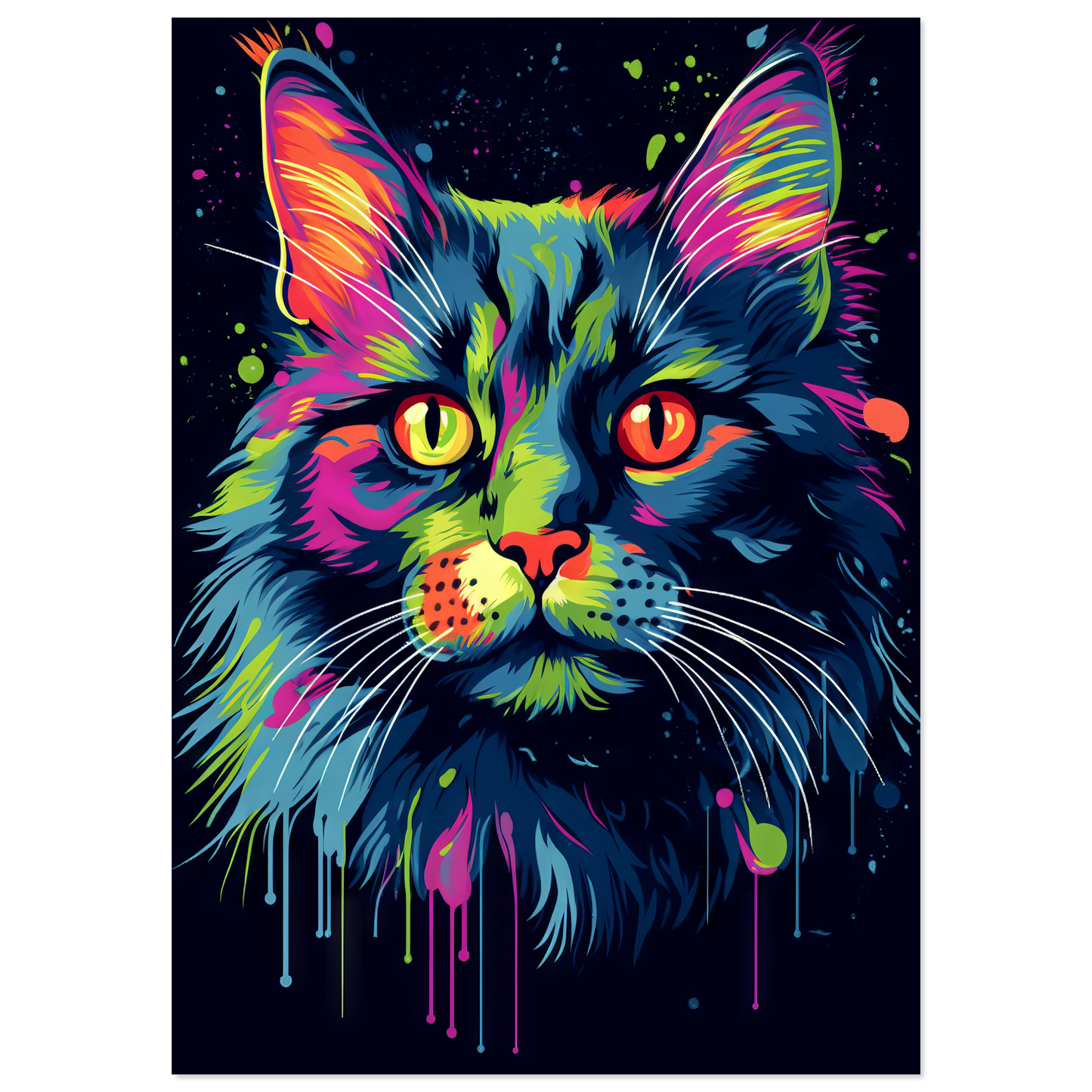 Cat North Norwegian Forest Cat Pop Art (CAT66)