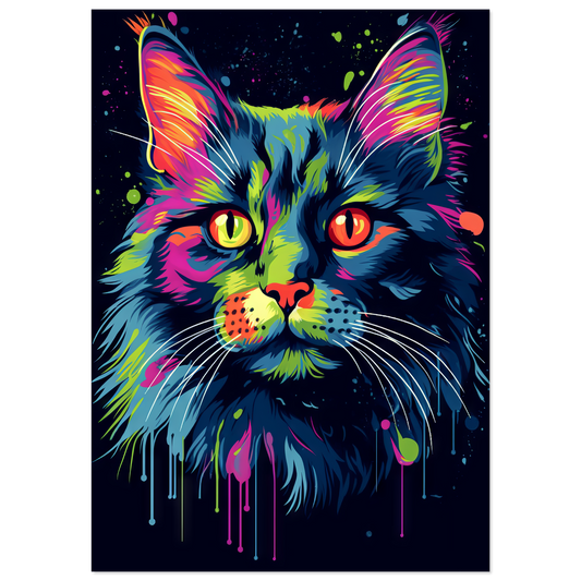 Cat North Norwegian Forest Cat Pop Art (CAT66)