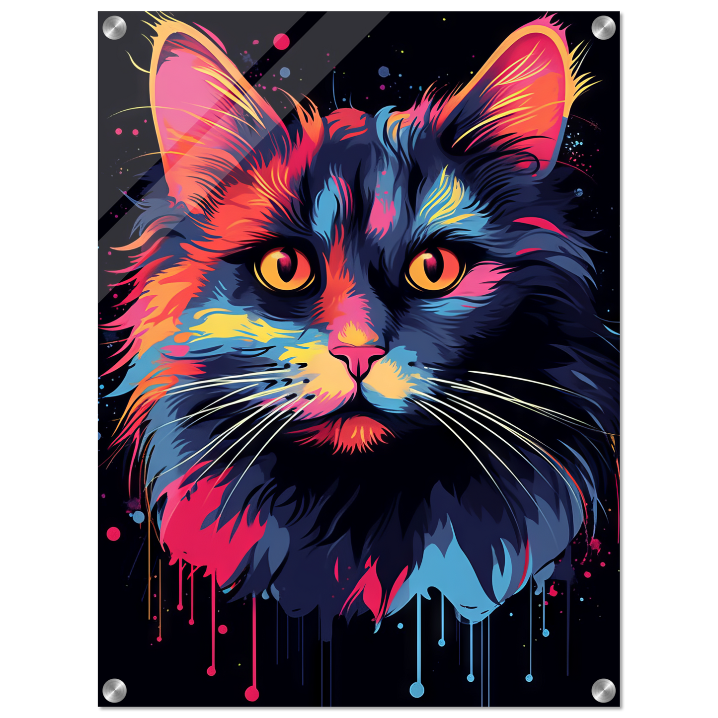 Cat North Norwegian Forest Cat Pop Art (CAT68)
