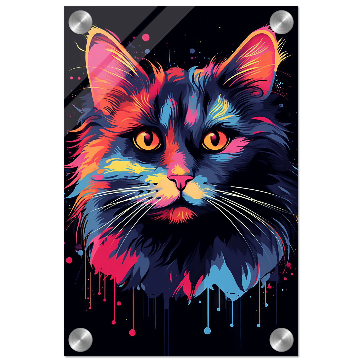 Cat North Norwegian Forest Cat Pop Art (CAT68)