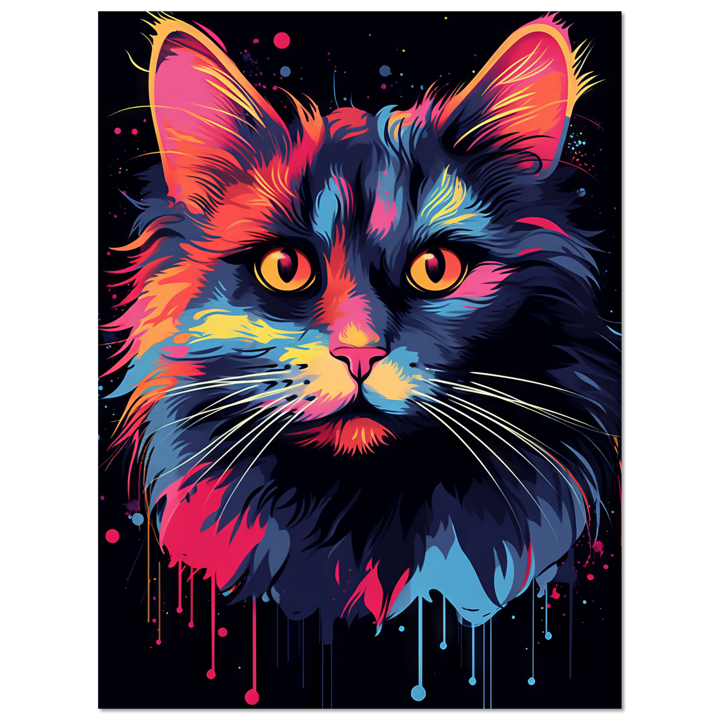 Cat North Norwegian Forest Cat Pop Art (CAT68)