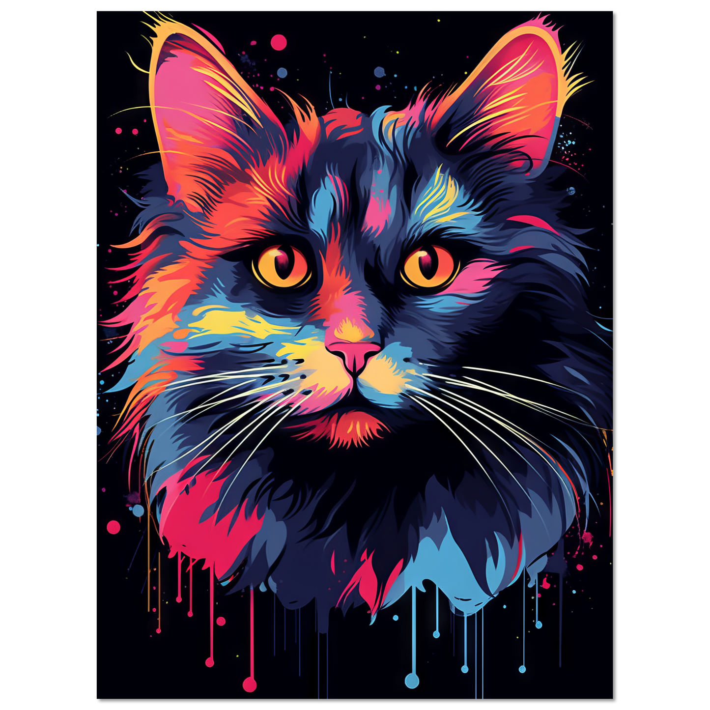Cat North Norwegian Forest Cat Pop Art (CAT68)