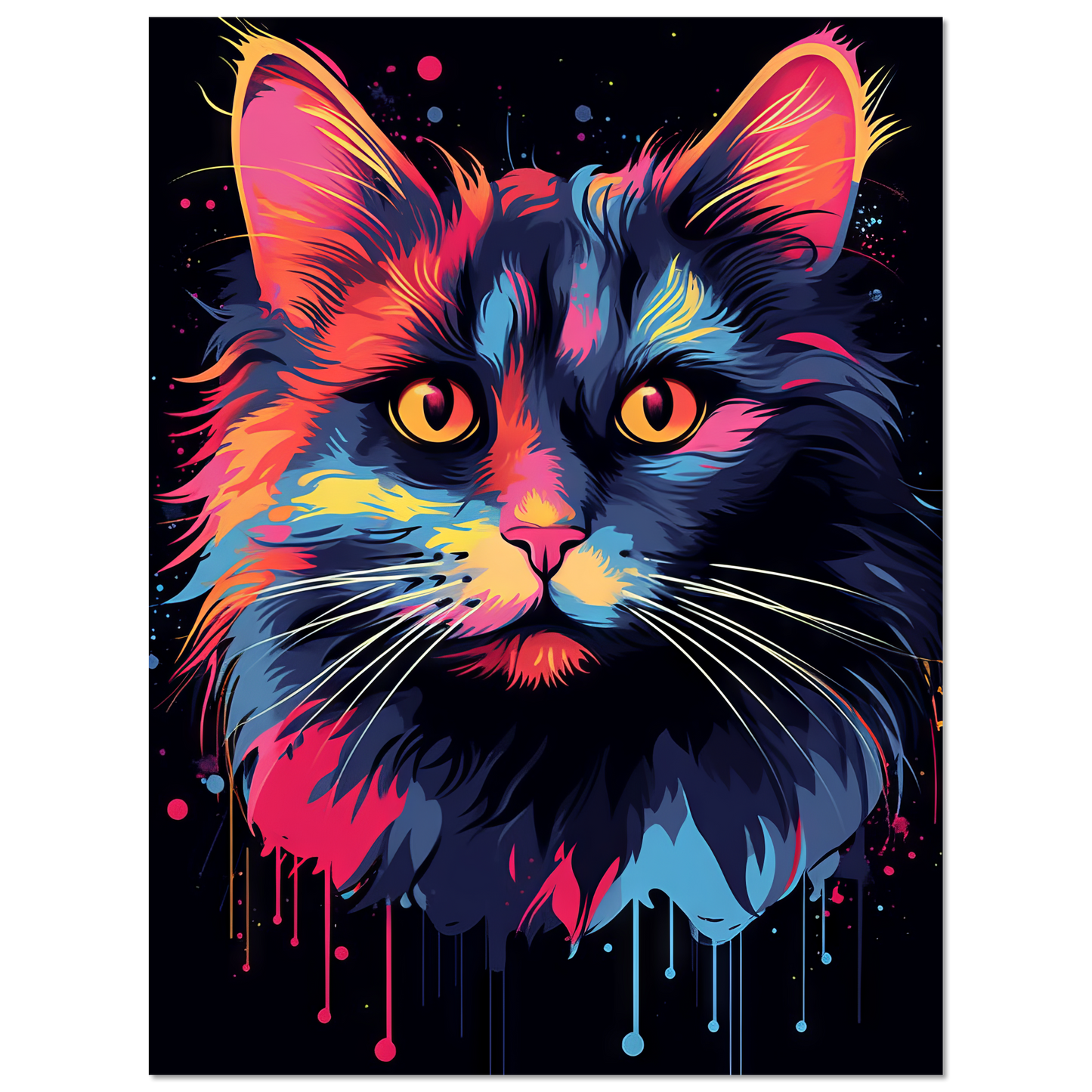 Cat North Norwegian Forest Cat Pop Art (CAT68)