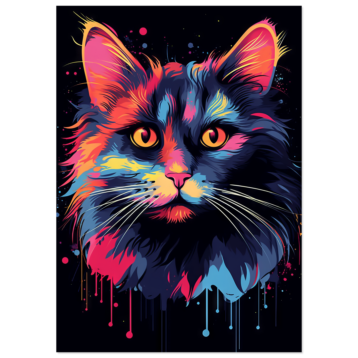 Cat North Norwegian Forest Cat Pop Art (CAT68)