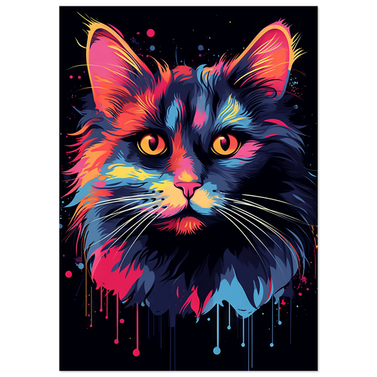 Cat North Norwegian Forest Cat Pop Art (CAT68)
