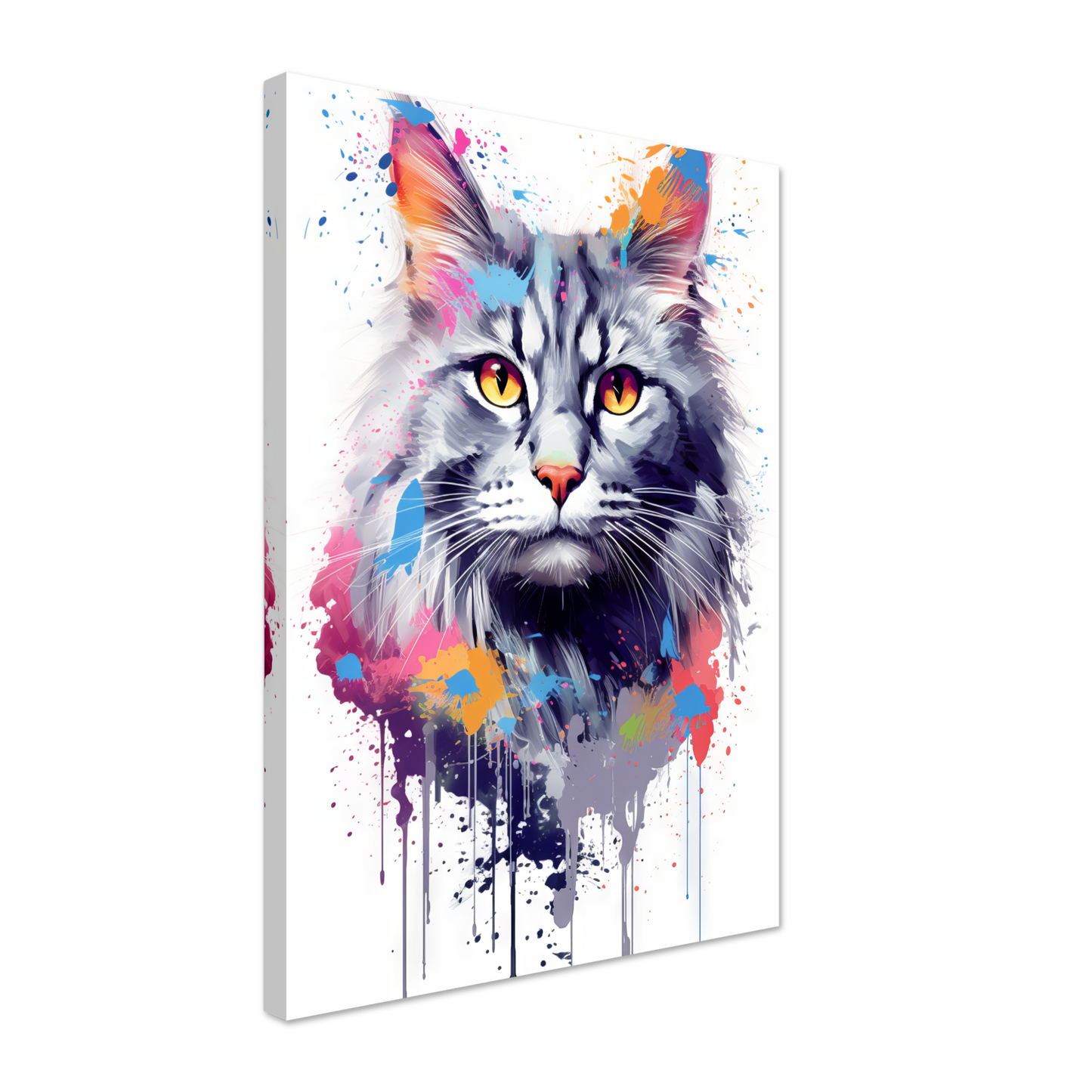 Katze Norgwegische Waldkatze Pop-Art (CAT70)