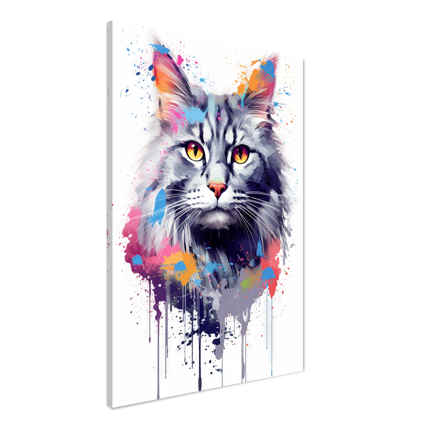 Katze Norgwegische Waldkatze Pop-Art (CAT70)