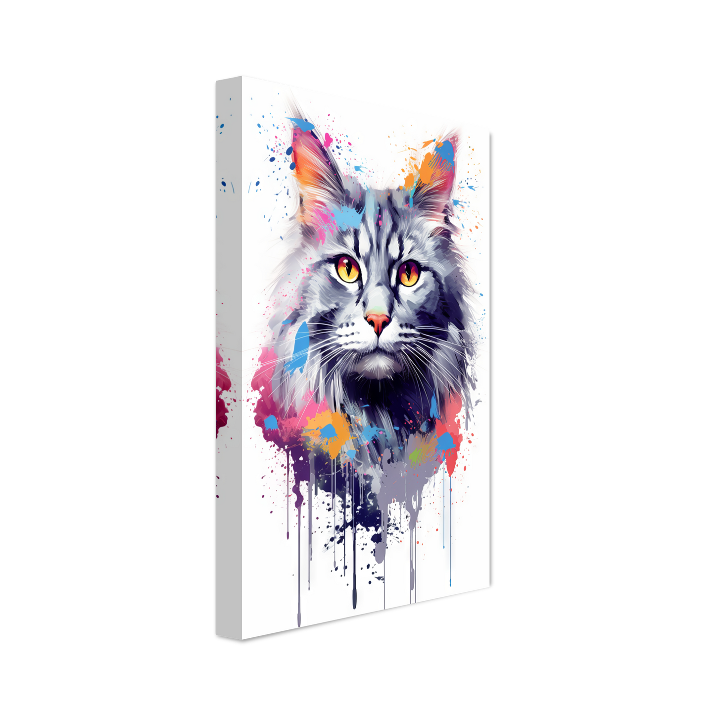 Katze Norgwegische Waldkatze Pop-Art (CAT70)