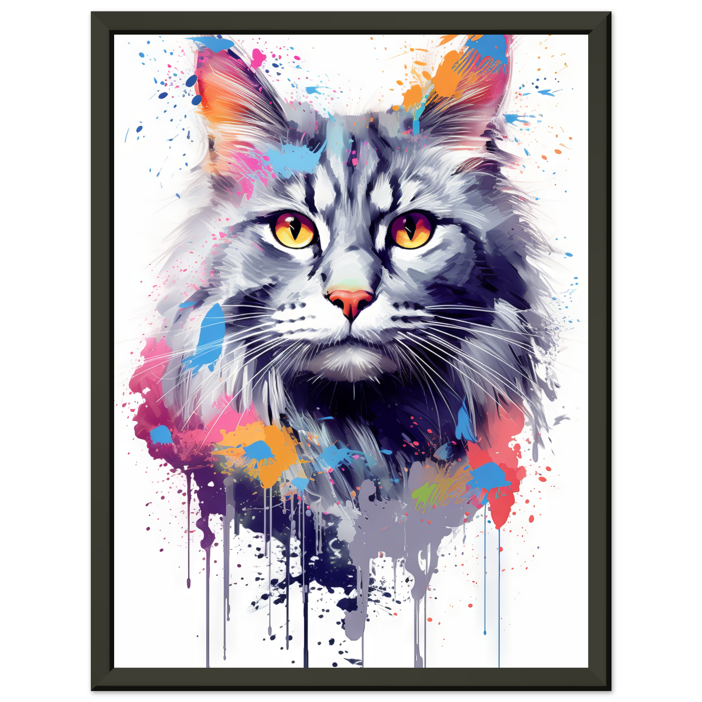 Katze Norgwegische Waldkatze Pop-Art (CAT70)