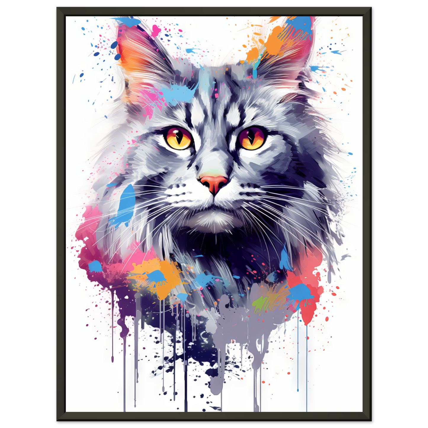 Katze Norgwegische Waldkatze Pop-Art (CAT70)