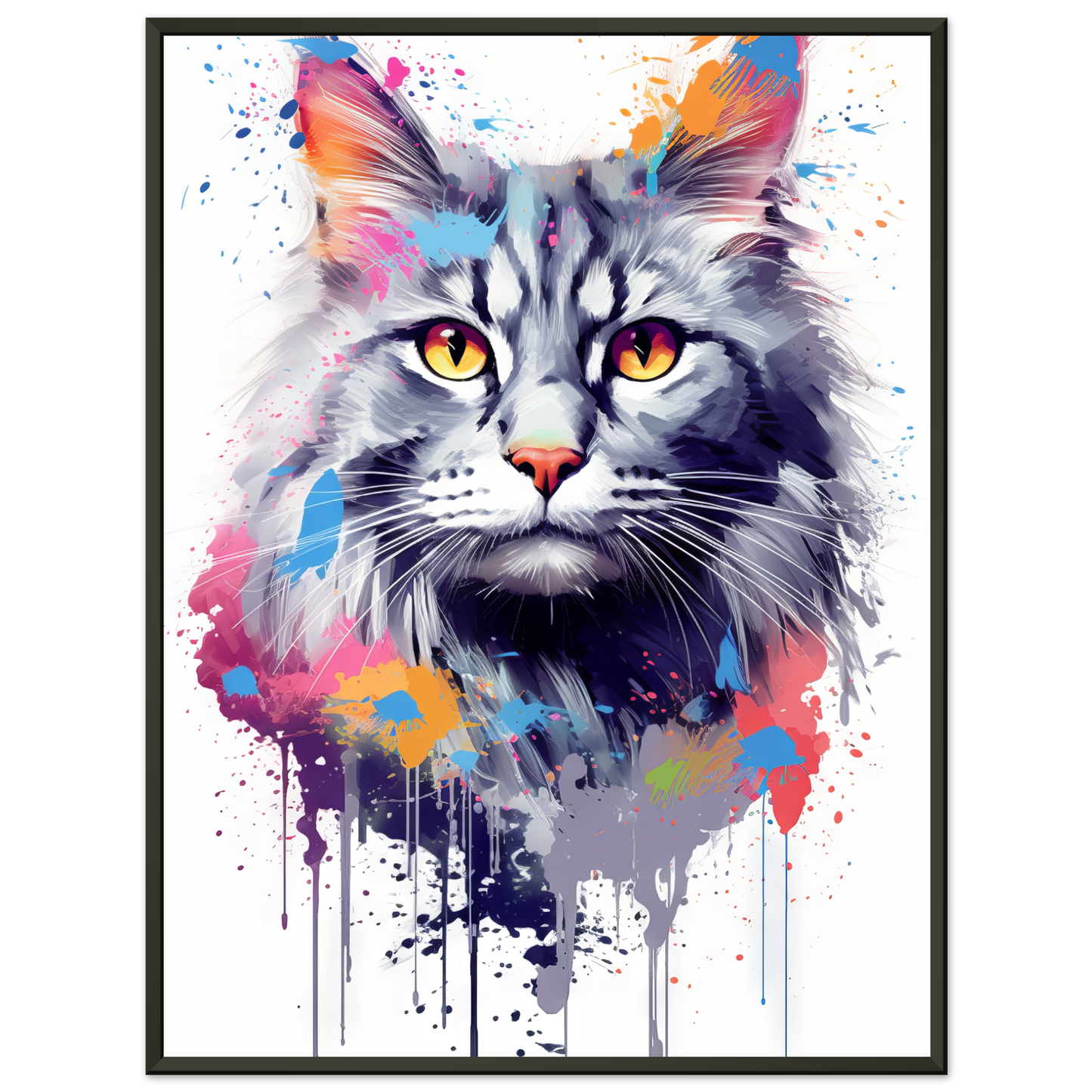 Katze Norgwegische Waldkatze Pop-Art (CAT70)