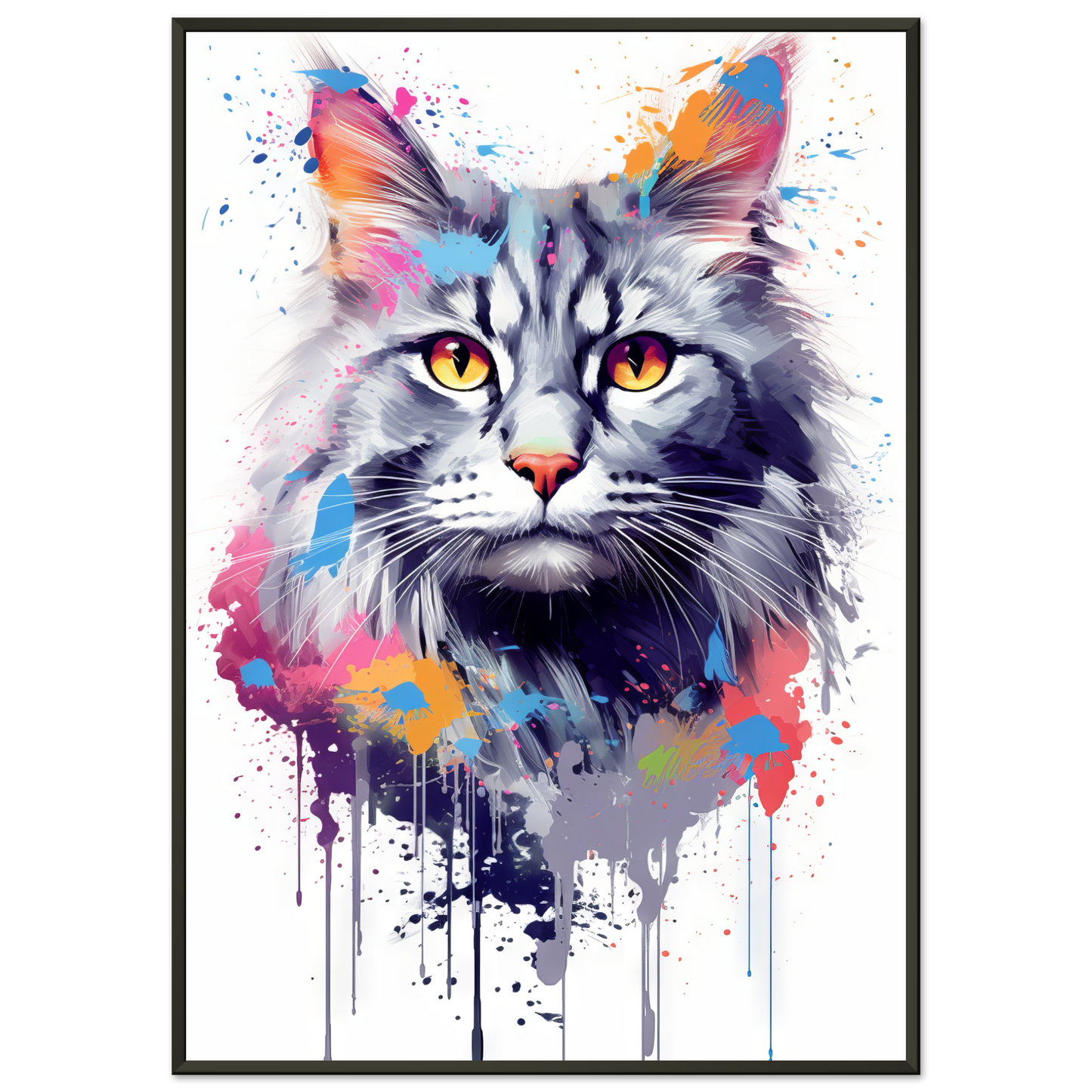 Katze Norgwegische Waldkatze Pop-Art (CAT70)
