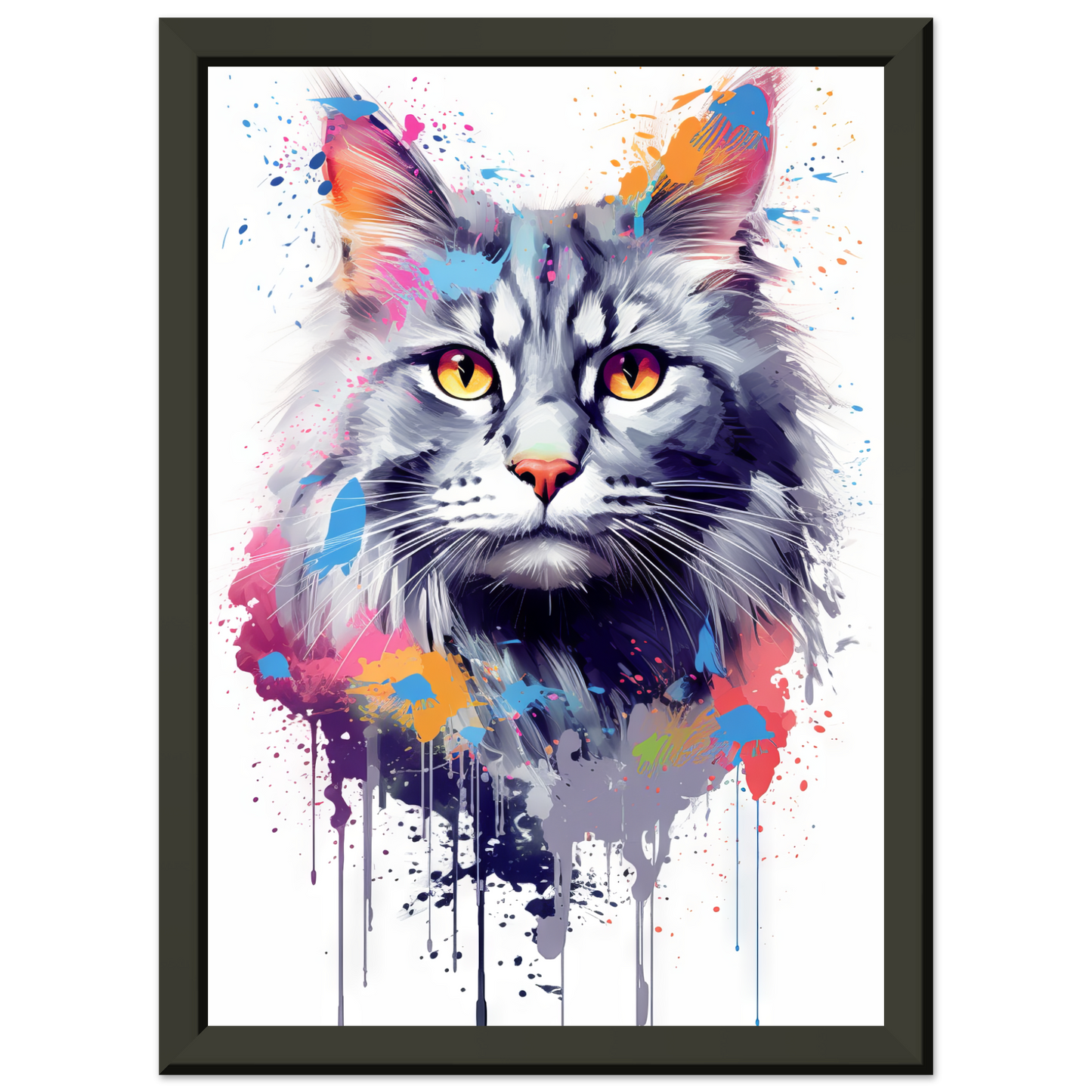 Katze Norgwegische Waldkatze Pop-Art (CAT70)