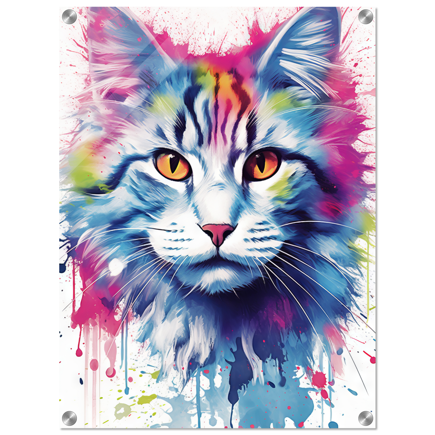 Katze Norgwegische Waldkatze Pop-Art (CAT71)