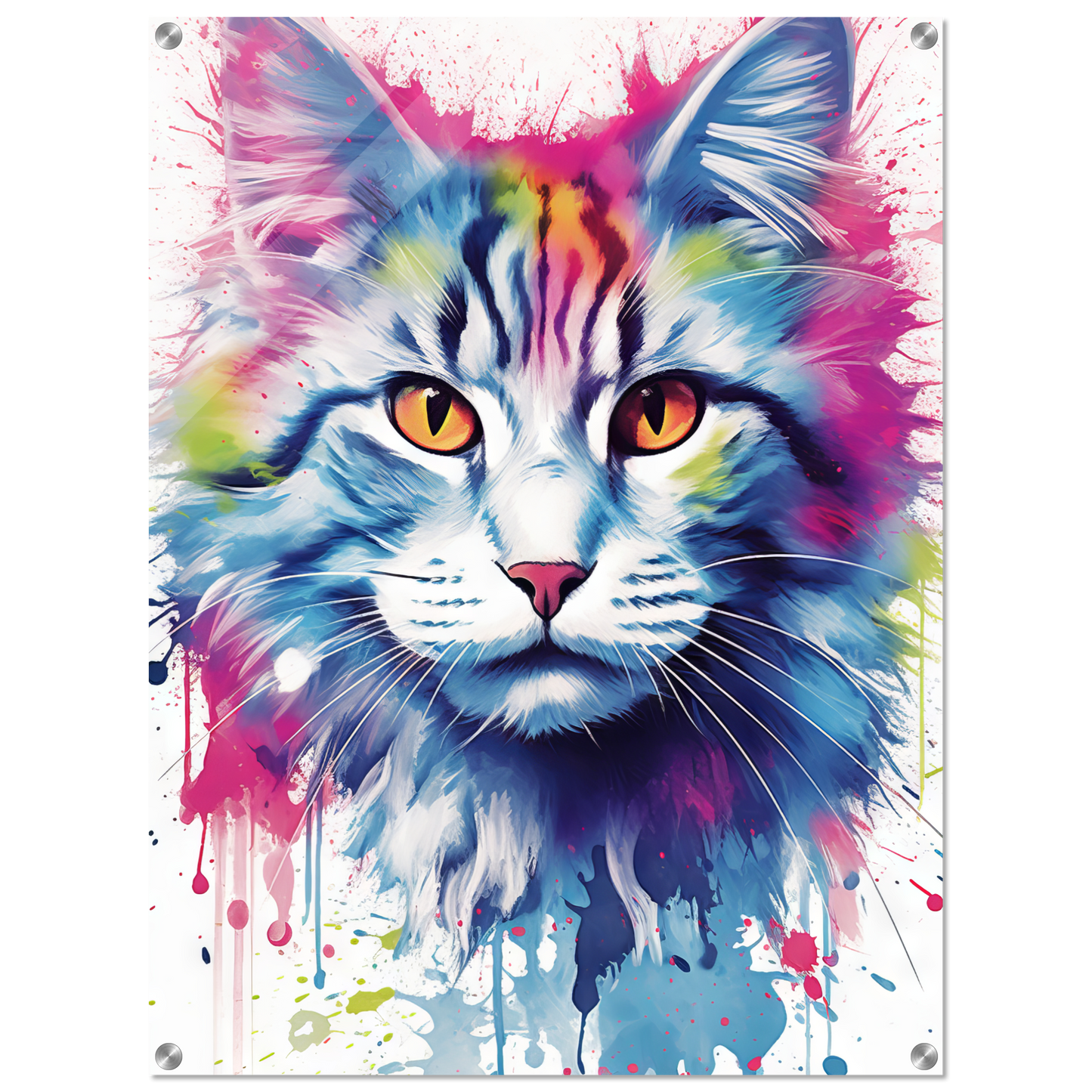 Katze Norgwegische Waldkatze Pop-Art (CAT71)