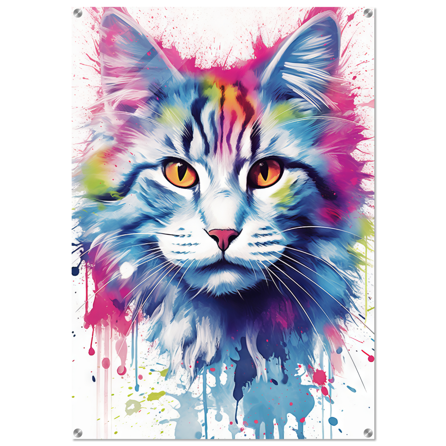 Katze Norgwegische Waldkatze Pop-Art (CAT71)