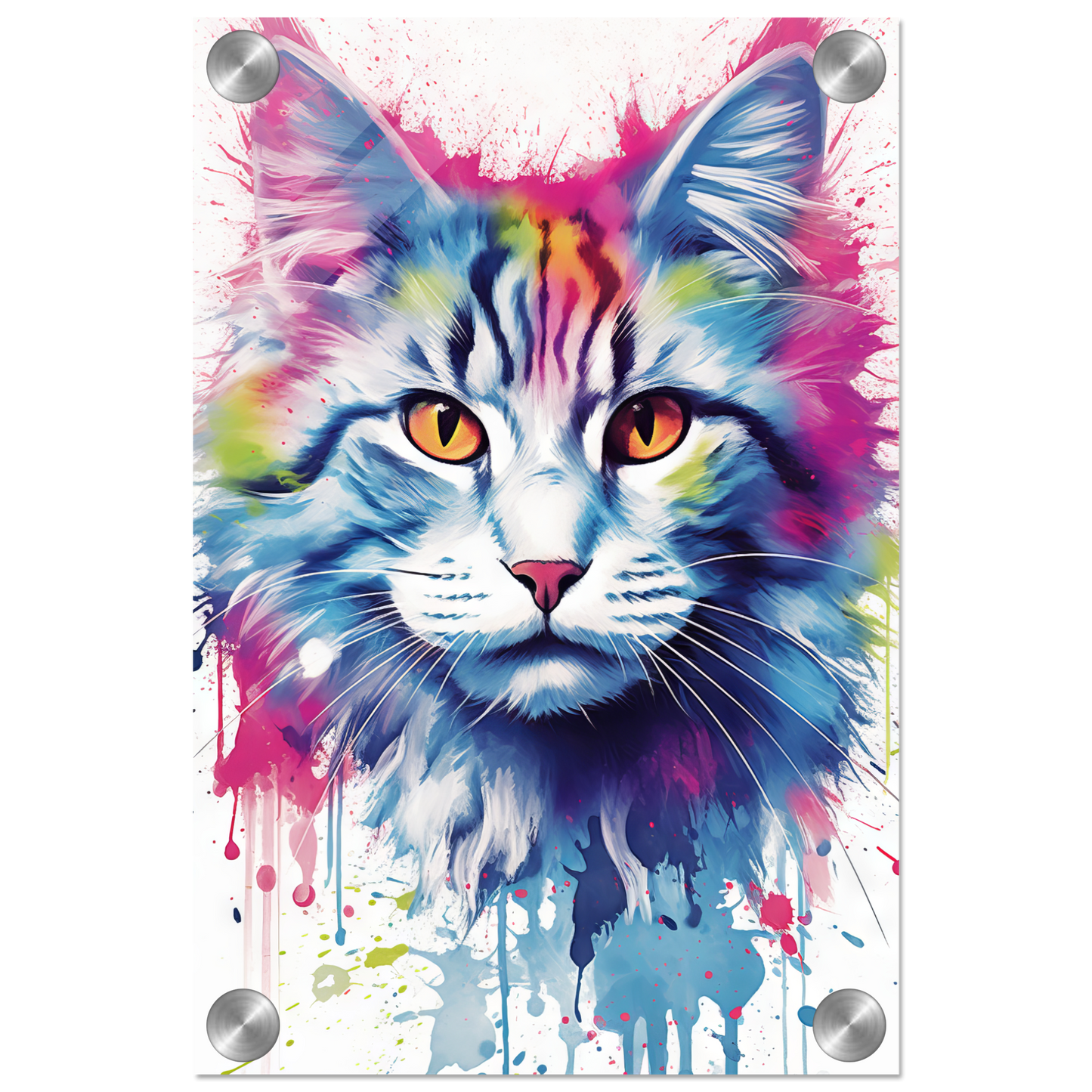 Katze Norgwegische Waldkatze Pop-Art (CAT71)