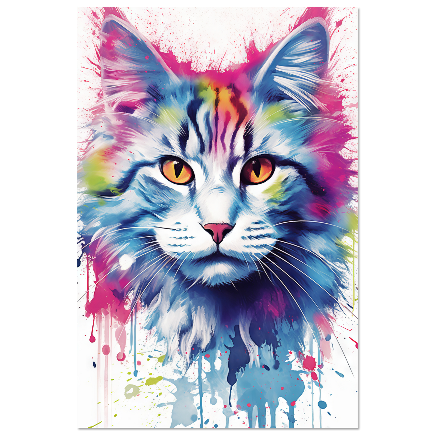 Katze Norgwegische Waldkatze Pop-Art (CAT71)