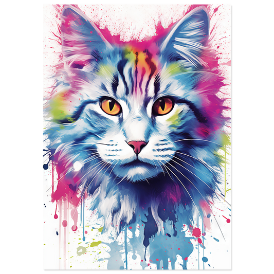 Cat North Norwegian Forest Cat Pop Art (CAT71)