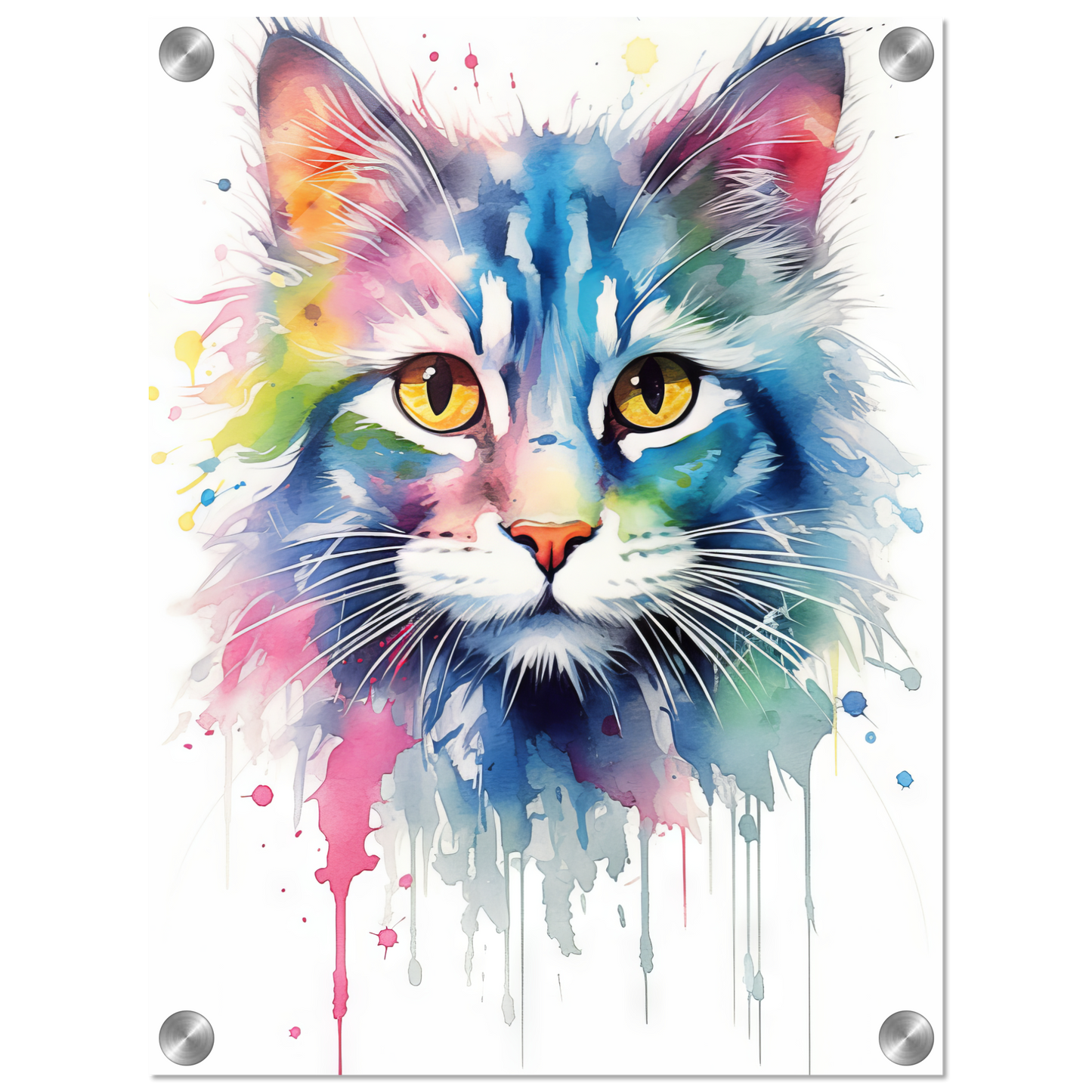 Cat North Norwegian Forest Cat Pop Art (CAT72)