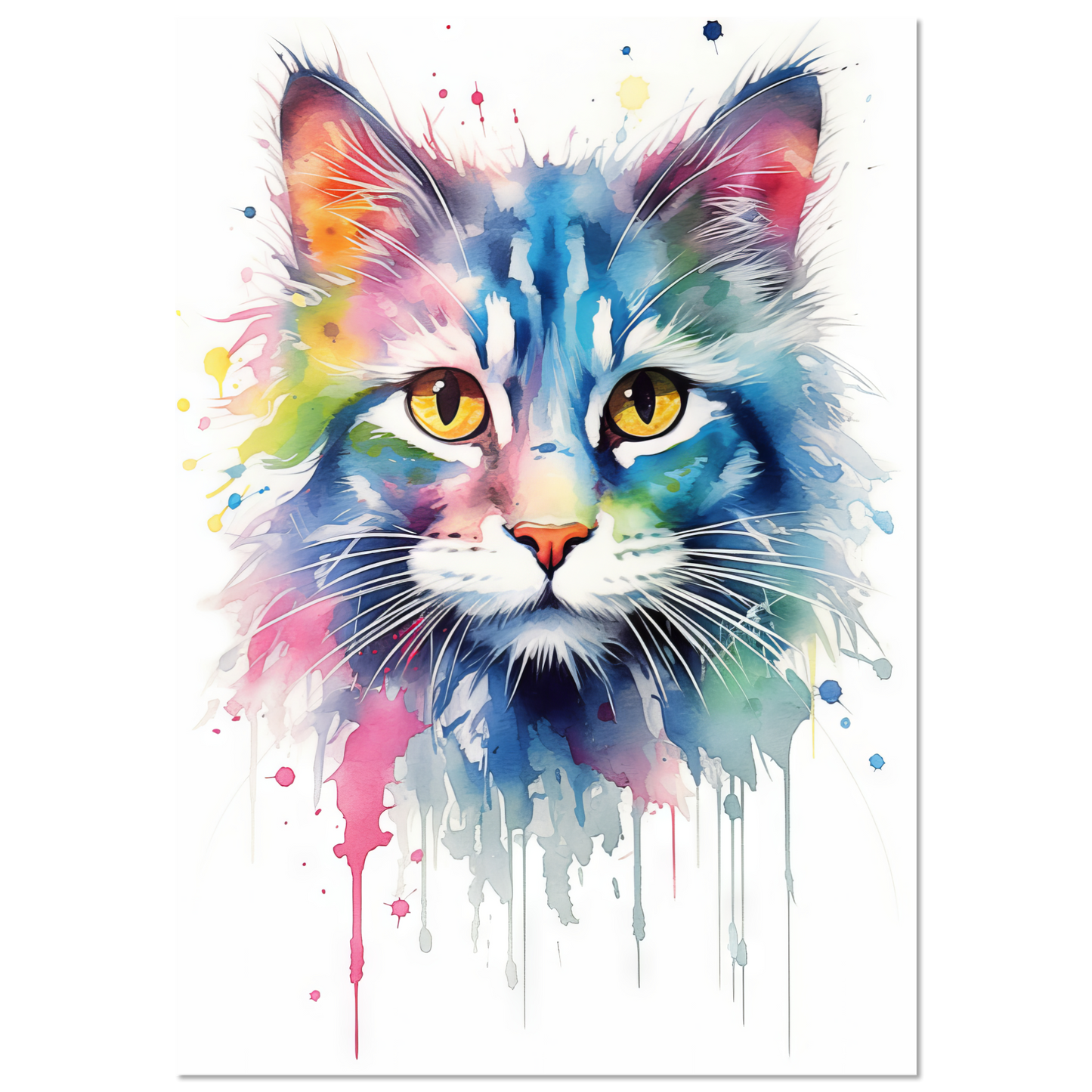 Cat North Norwegian Forest Cat Pop Art (CAT72)