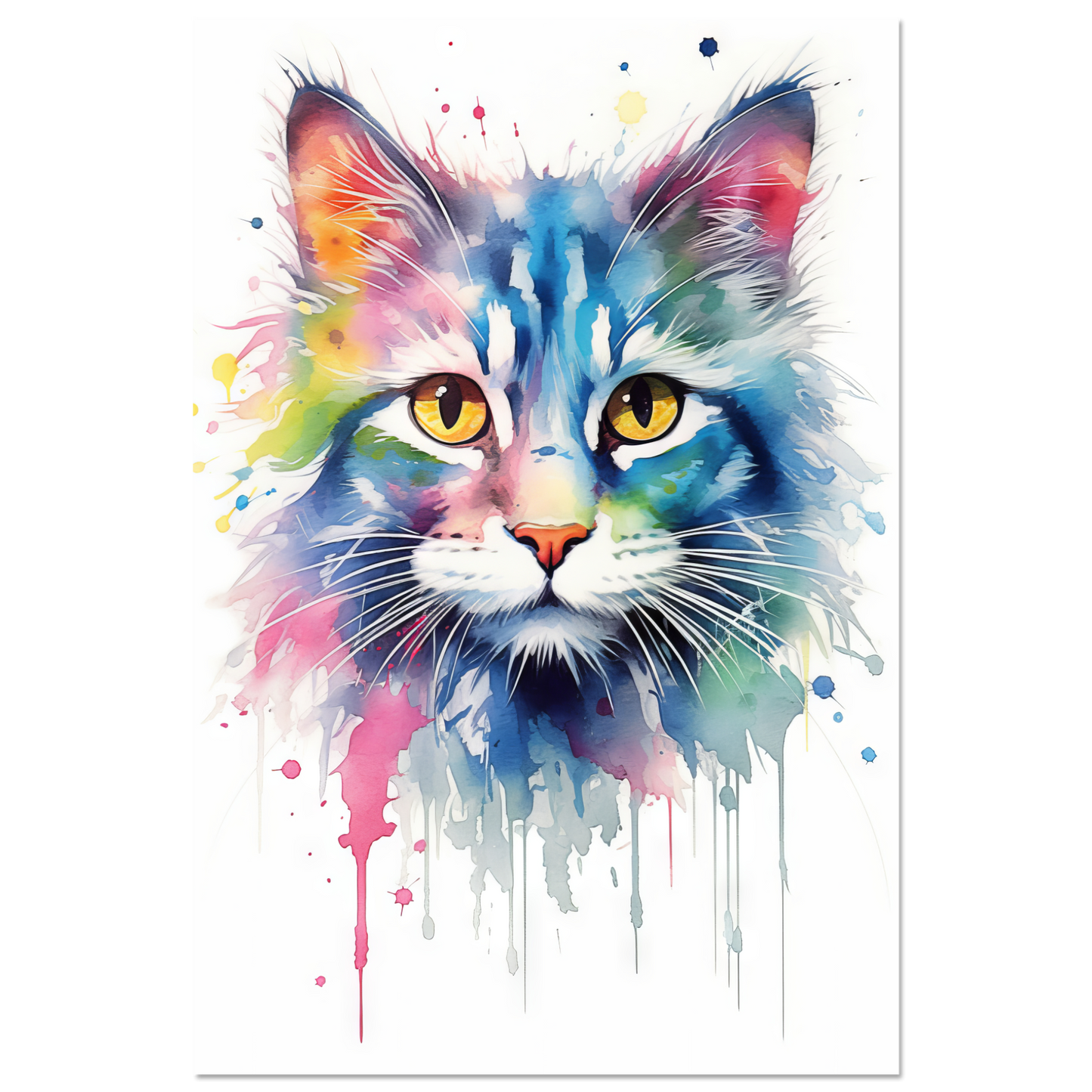 Cat North Norwegian Forest Cat Pop Art (CAT72)