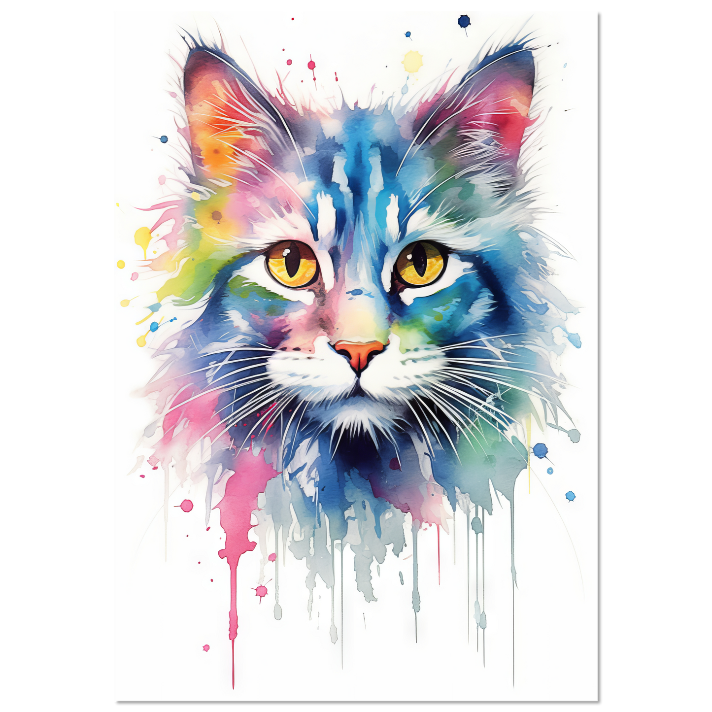 Cat North Norwegian Forest Cat Pop Art (CAT72)