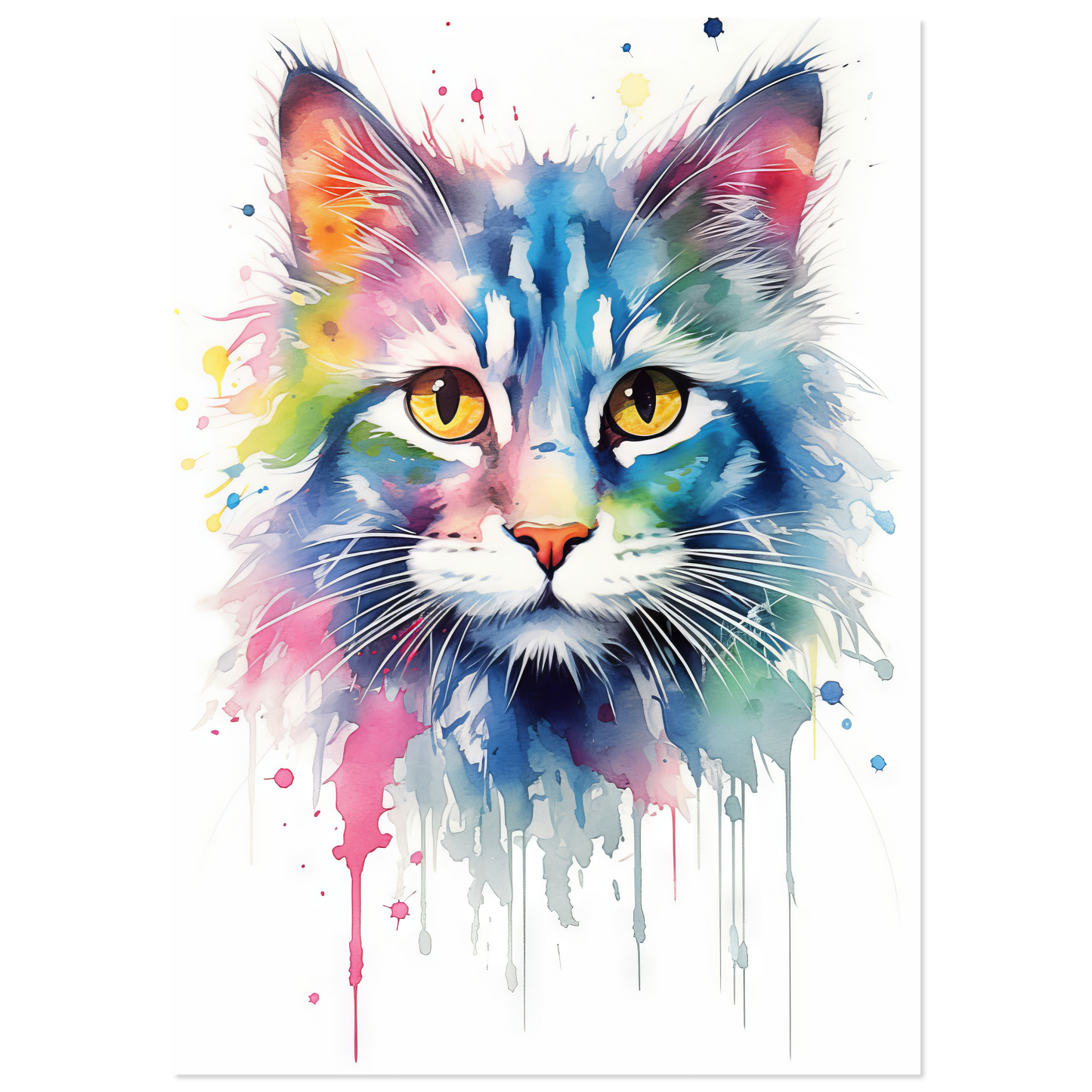 Cat North Norwegian Forest Cat Pop Art (CAT72)