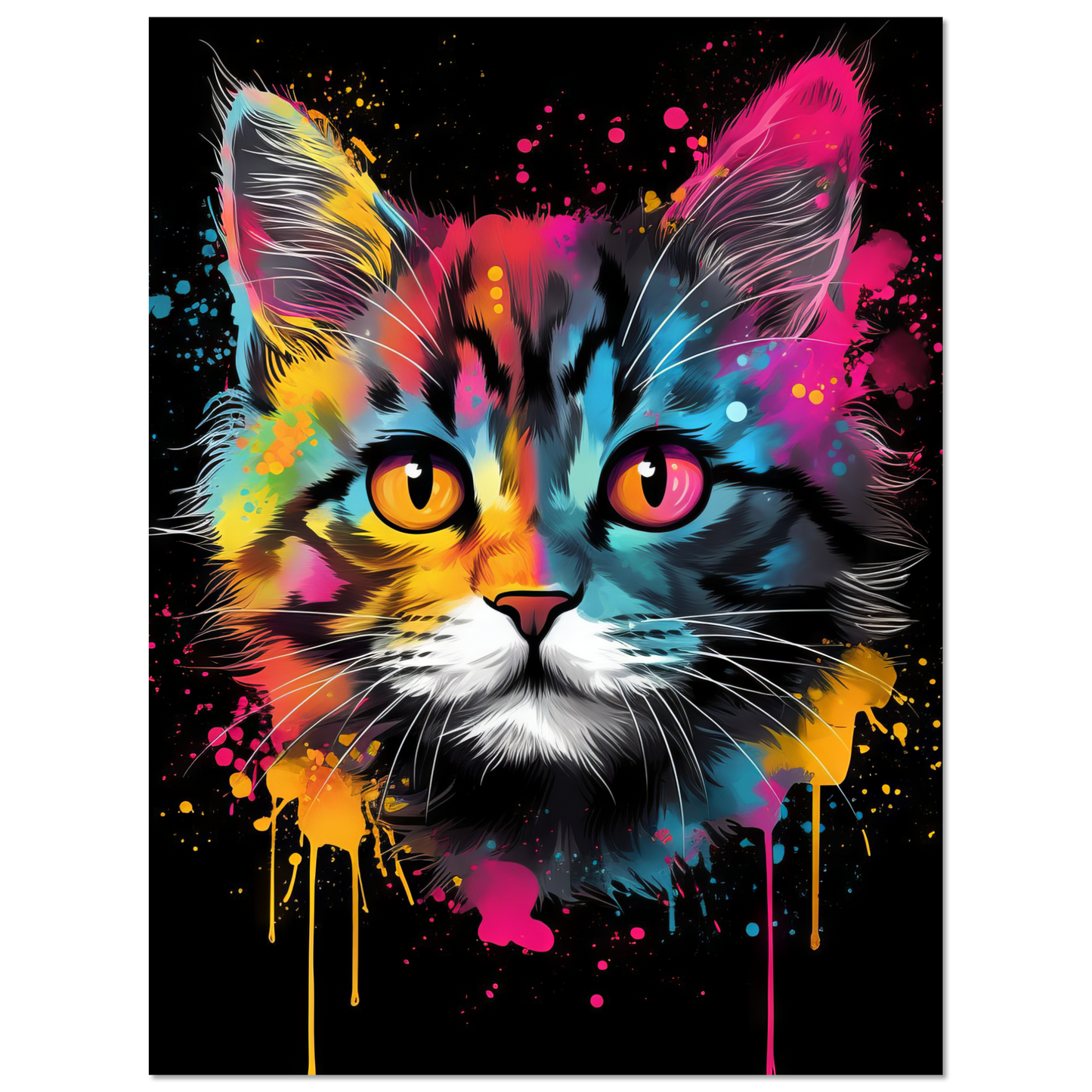 Cat Baby Kitten Pop Art (CAT75)